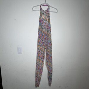 Tagged by Savage x Fenty Rainbow Print Catsuit Colorful Open Bum Low Back Sz XS?